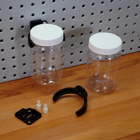 *CLOSEOUT* Wallwerx 2pk Of 16oz Jars For Peg Board