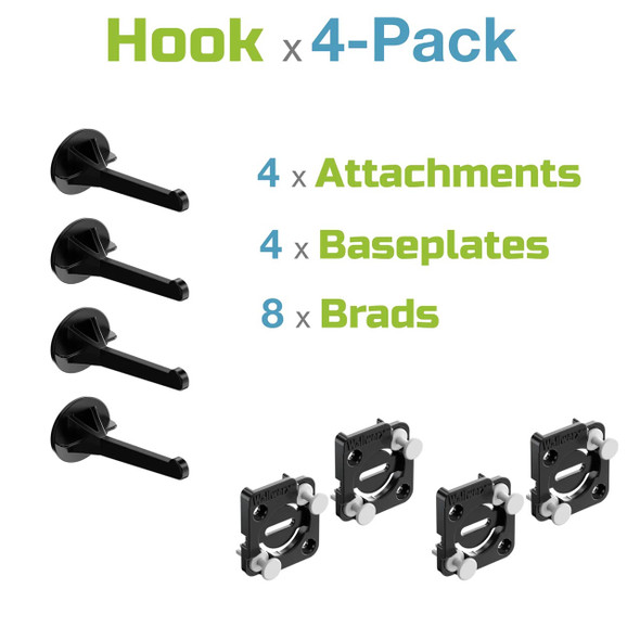 *CLOSEOUT* Wallwerx 3" Hooks 4pk