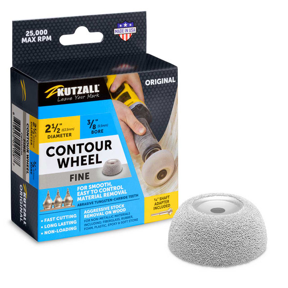 Kutzall 2-1/2" Contour Wheel 3/8" Bore - Fine