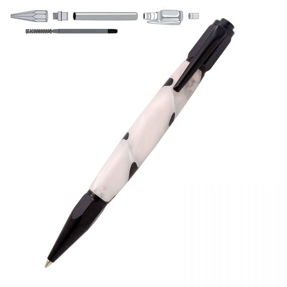 Vertex Click Pen Kit Black Enamel