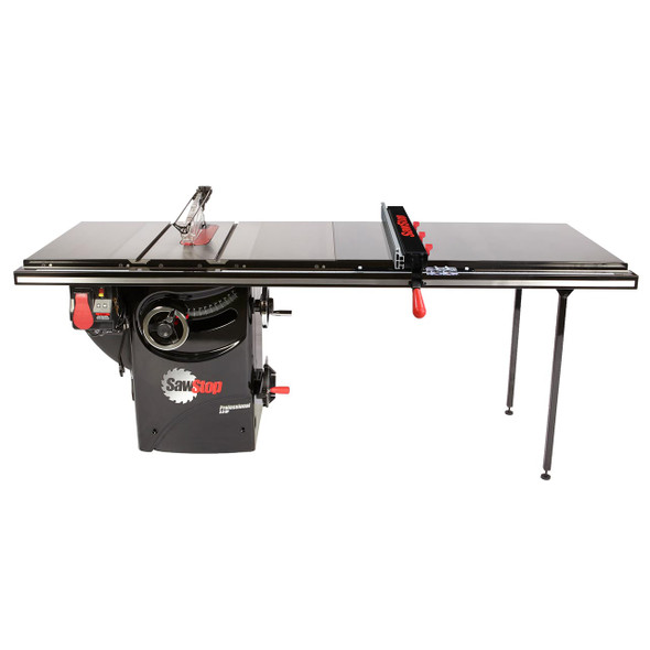Sawstop Professional 3HP Cabinet Saw with 52” T-Glide Advance Rip Fence, Rails & Extension Table