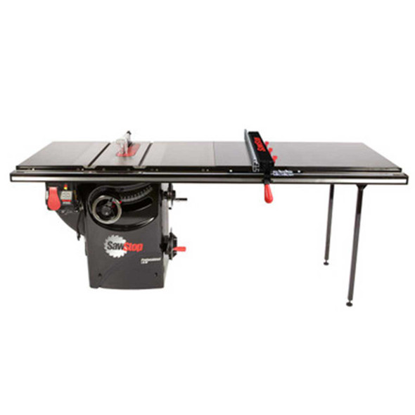 Sawstop Professional 1.75HP Cabinet Saw with 52” T-Glide Advance Rip Fence, Rails & Extension Table