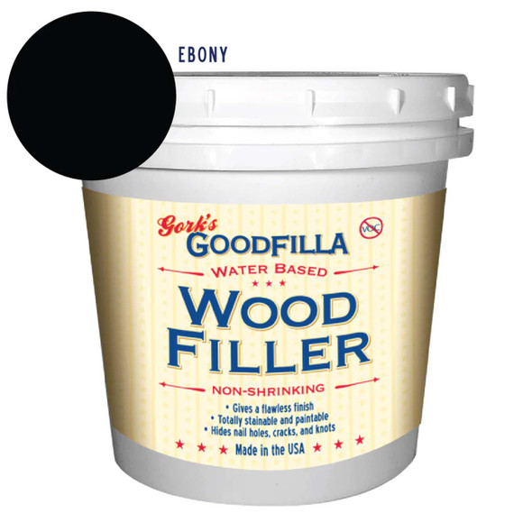 Goodfilla Water-Based Wood Filler Ebony 64 Oz.