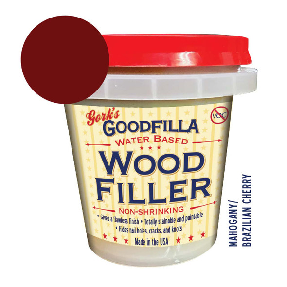 Goodfilla Water-Based Wood Filler Mahogany/ Brazilian Cherry  8 Oz.