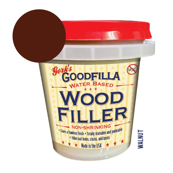 Goodfilla Water-Based Wood Filler Walnut 8 Oz.