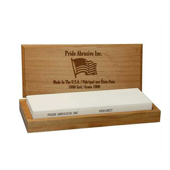 Pride Abrasives Ceramic Water Stone 1000 Grit w/ Wooden Box
