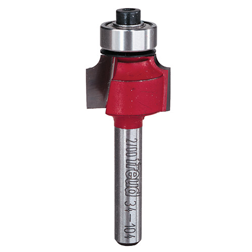 Freud Round Over Bit, 1/8" Radius, 1/2" Carbide Height, 1/4" Shank, 2-3/16" Overall Length