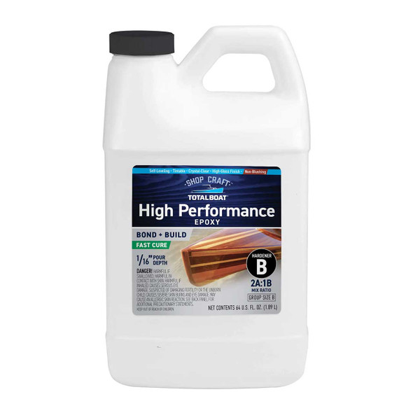 TotalBoat High Performance Epoxy Hardener Part B ONLY -  Fast Half-Gallon