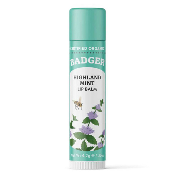 Badger Organic Lip Balm Mint .15Oz