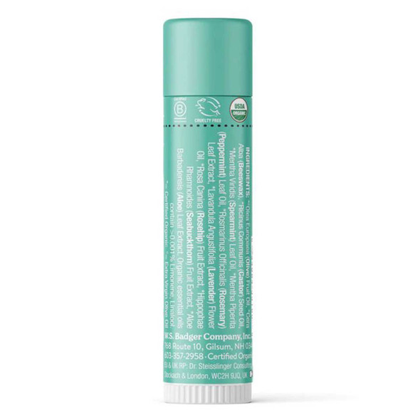 Badger Organic Lip Balm Mint .15Oz