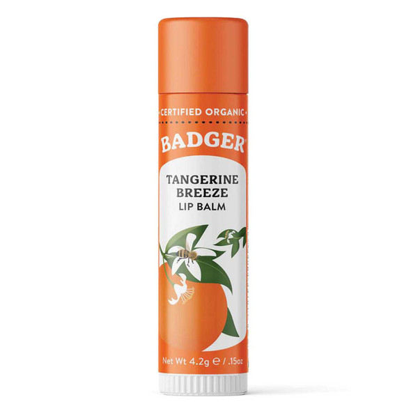 Badger Organic Lip Balm Tangerine .15Oz