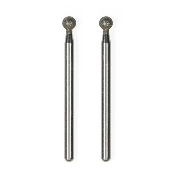 Diamond grinding bits in spherical shape, tip diameter 4,4mm, 2 pcs.