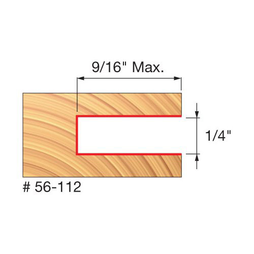 Freud Slotting Cutter Router Bit, 1/4" Carbide Height, 5/16" Inside Diameter, 2" Overall Diameter