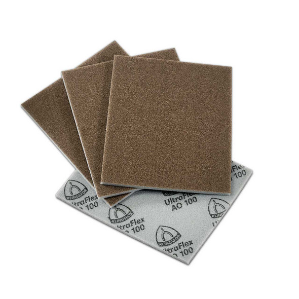 Klingspor Abrasives Aluminum Oxide UltraFlex Sanding Pads, 4.5"X 5.5"X 1/4" Thick, 100 Grit, 10PK