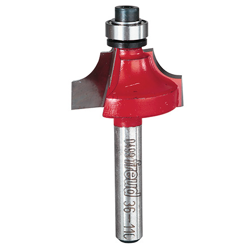 Freud Beading Bit, 1/4" Radius, 3/8" Bearing Diameter, 1/4 Shank, 1" Overall Diameter, 2-3/16" Overall Length