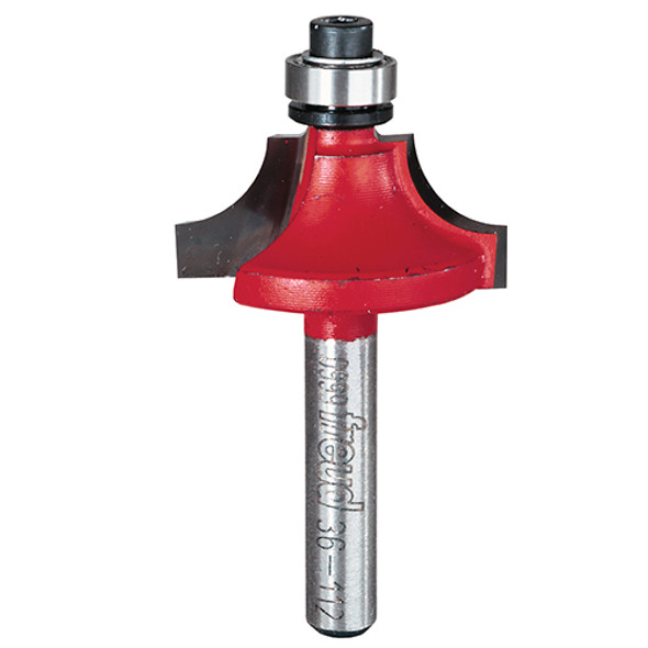 Freud Beading Bit, 5/16" Radius, 3/8" Bearing Diameter, 1/4 Shank, 1-1/8" Overall Diameter, 2-3/16" Overall Length