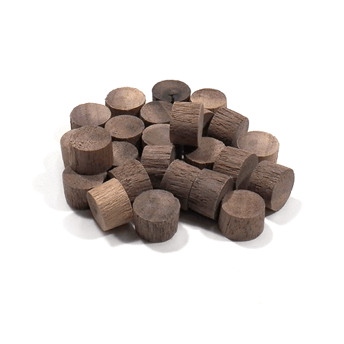 Walnut Flat Plug 1/2" (25pk)