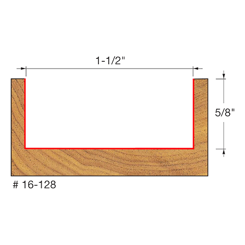 Mortising 1-1/2 D X 5/8 CH X 1/2 SH