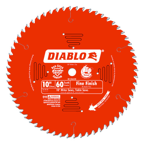 Freud Diablo 10" 60 Teeth Cross Cut Saw Blade - D1060X