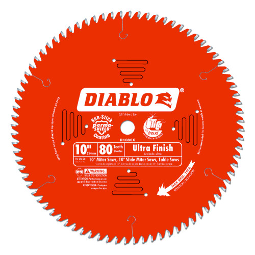 Freud Diablo 10" 80 Teeth Cross Cut Saw Blade - D1080X