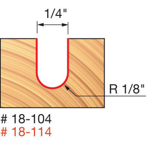 Round Nose 1/8  R X 3/8 CH X 1/4  SH