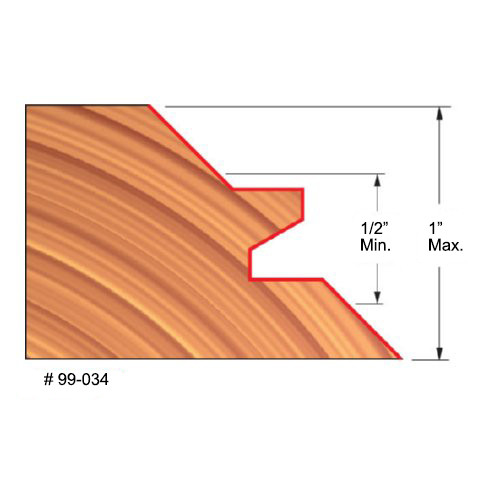 Freud 1/2"-1" Thick, Lock Miter Bit, 2-3/4" Overall Diameter, 1-5/32" Carbide 1-11/16" Overall Length, 1/2" Shank