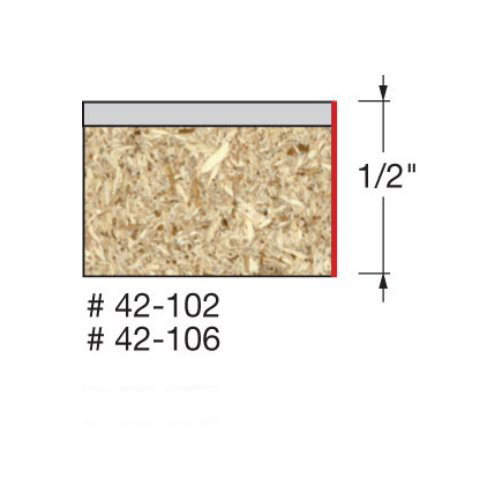 Freud Bottom Bearing Flush Trim Bit, 1/2" Carbide Height, 1/2" Diameter, 1/4" Shank, 1/2" Bearing Diameter,