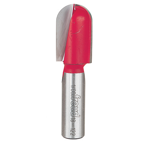 Freud Round Nose Router Bit, 3/8" Radius, 1-1/4" Carbide Height, 1/2" Shank, 3/4" Overall Diameter