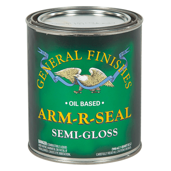 General Finishes Arm-R-Seal Clear Semi-Gloss, Oil Wipe-On Top Coat, Quart