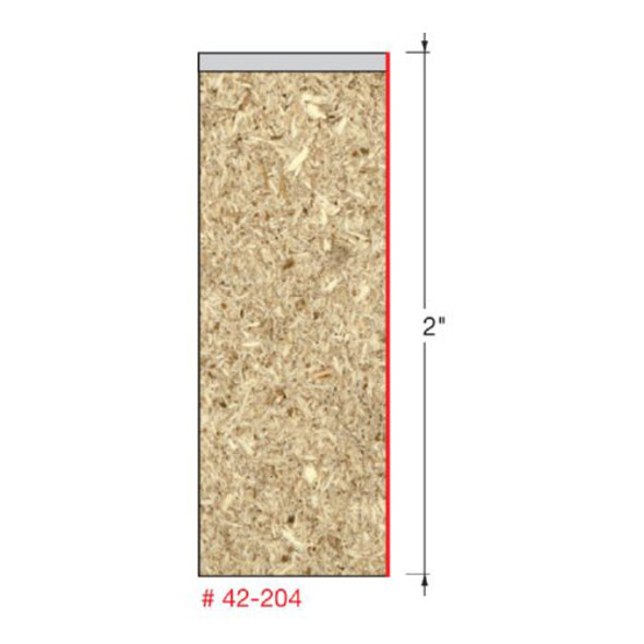 Freud Downshear Helix Flush Trim Bit, 2" Carbide Height, 3/4" Diameter, 1/2" Shank, 3/4" Bearing Diameter,