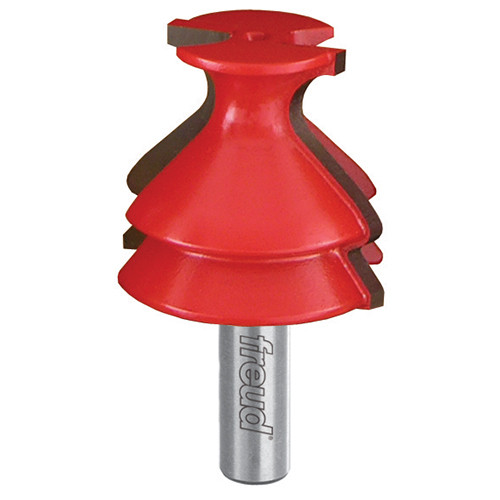 Freud Base Cap Router Bit, 3" Overall Length, 1-1/2" Carbide Height, 1-3/4" Overall Diameter, 1/2" Shank
