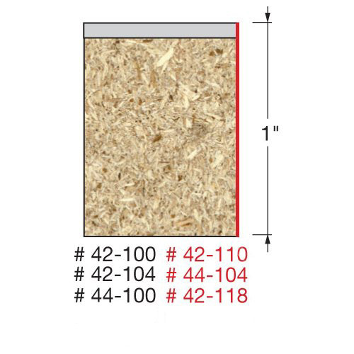Freud Bottom Bearing Flush Trim Bit, 1" Carbide Height, 1/2" Diameter, 1/2" Shank, 1/2" Bearing Diameter,