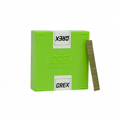 Grex 23 Gauge, 1/2" Long, Galvanized Headless Pin Nails, Box of 10,000