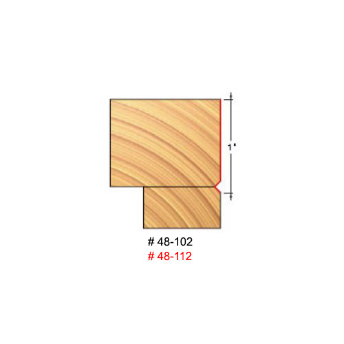 Freud Bottom Bearing Flush Trim & V-Groove Bit, 1" Carbide Height, 1/2" Shank, 5/8" Diameter,