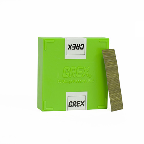 Grex 23 Gauge, 3/4" Long, Galvanized Headless Pin Nails, Box of 10,000