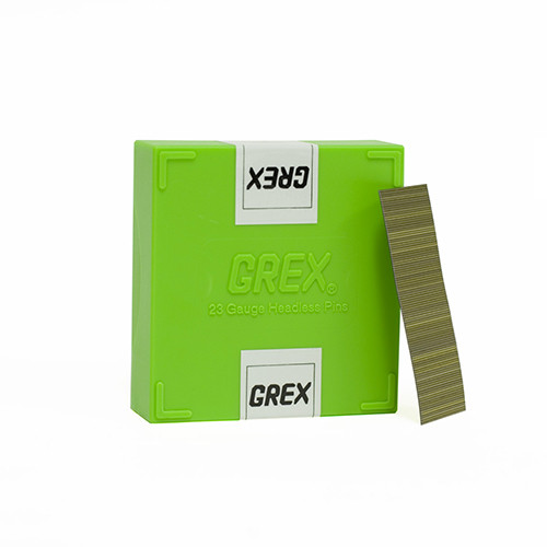 Grex 23 Gauge, 7/8" Long, Galvanized Headless Pin Nails, Box of 10,000