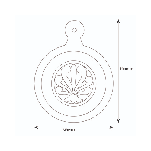 1-3/4" Bed Bolt Cover Antique Brass