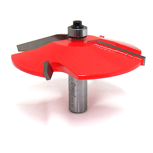 Freud Quadra-Cut Raised Panel Bit, 17 Deg. Bevel, 1/2" Carbide Height, 2-1/2" Overall Diameter, 1/2" Shank