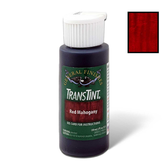 Trans Tint, Non-Grain Raising, Universal Dye Concentrate, Red Mahogany Makes 1/2 Gallon Dye Solution
