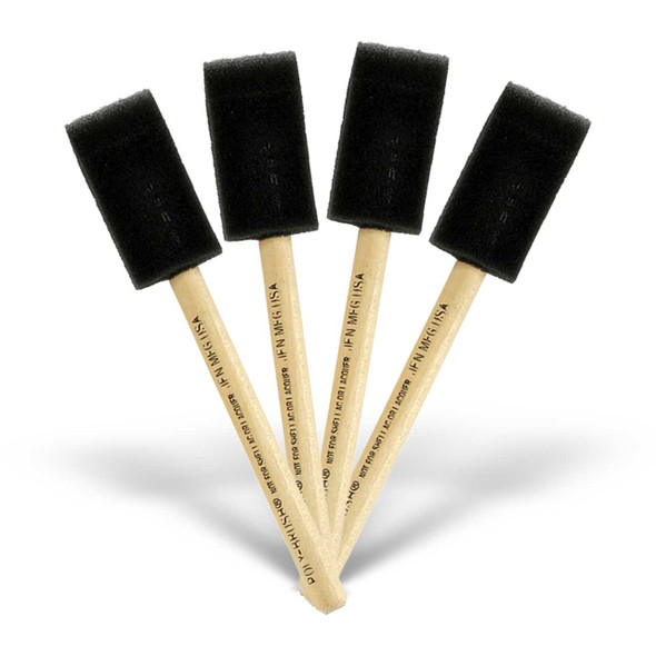 Foambrush 4pk- 1" Poly Brushes