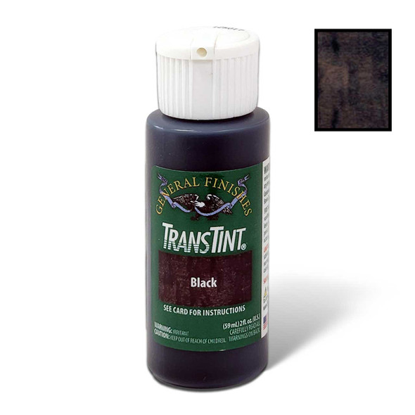 Trans Tint, Non-Grain Raising, Universal Dye Concentrate, Black Makes 1/2 Gallon Dye Solution