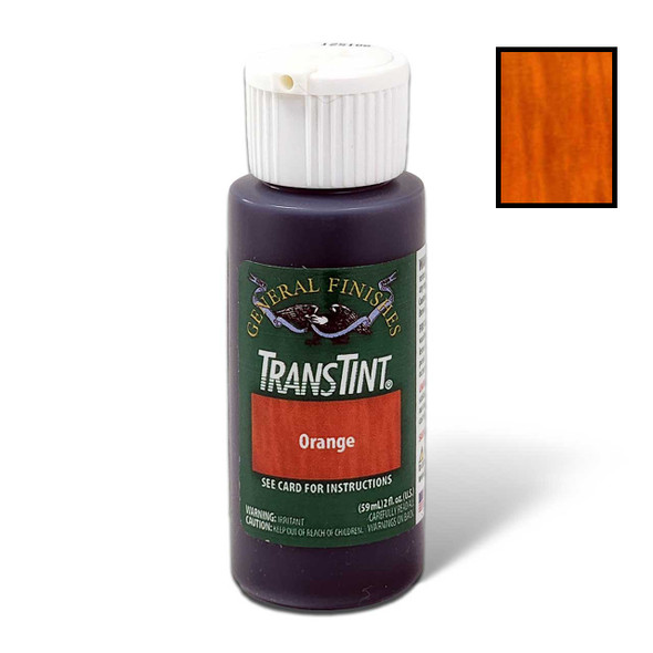 Trans Tint, Non-Grain Raising, Universal Dye Concentrate, Orange Makes 1/2 Gallon Dye Solution