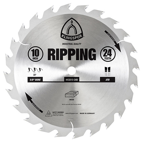 Klingspor's Ripping Blade, 10"x 24 Teeth
