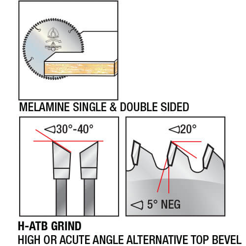 Klingspor's Double Sided Melamine Blade, 10"x 80 Teeth