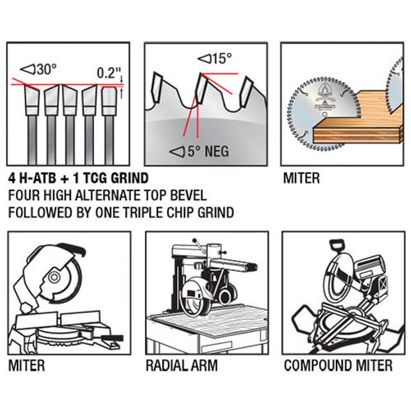 Klingspor's HD Slide Miter Blade, 10"x 80 Teeth Klingspor's HD Slide Miter Blade, 10"x 80 Teeth