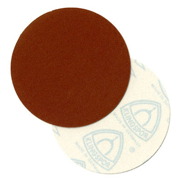 Klingspor Abrasives Heavyweight Aluminum Oxide, 12" No Hole, Hook & Loop, 80 Grit Discs, 5pk