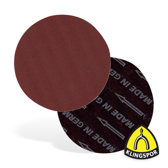 Klingspor Abrasives 5 Inch No Hole, Cloth Backed, Pressure Sensitive Adhesive, Assorted Discs, 4pk