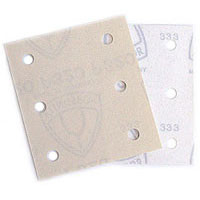 Klingspor Abrasives Stearated Aluminum Oxide, 4" X 4-1/2" 6 Hole, Hook & Loop, 5pk, 100 Grit, Makita 1/4 Sheets