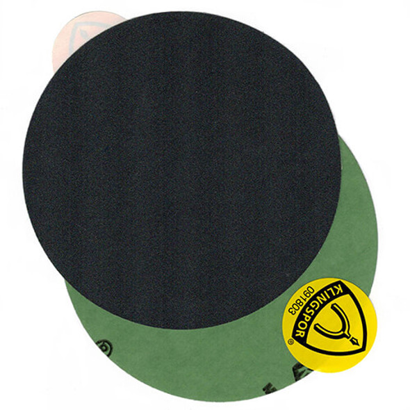 Klingspor Abrasives 5" No Hole, Pressure Sensitive Adhesive, Wet/Dry, 220 Grit, Silicon Carbide Discs, 50pk