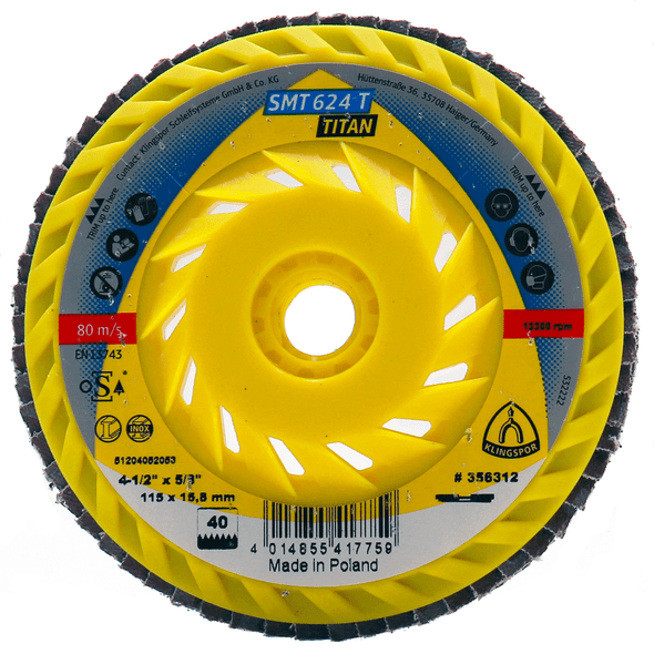 SMT624 Titan 80 Grit 4.5" Flap Disc